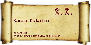 Kassa Katalin névjegykártya